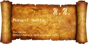 Mangol Netta névjegykártya